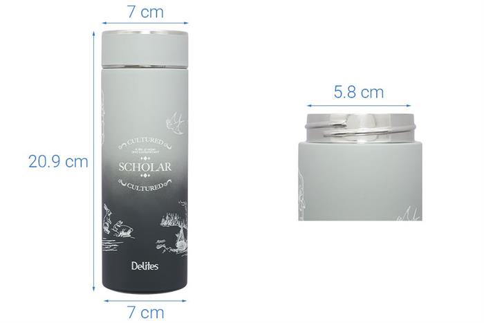 Bình giữ nhiệt Inox 520 ml Delites XB-24117 Màu Xám