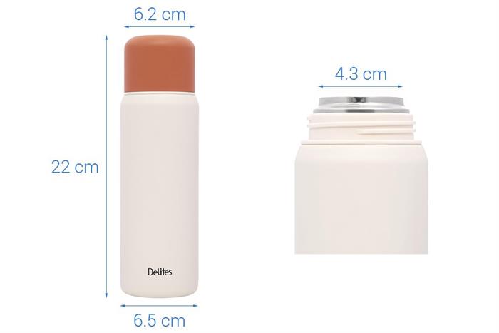 Bình giữ nhiệt Inox 450 ml Delites CF7470 Màu Màu be