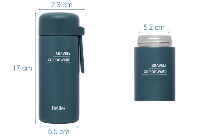 Bình giữ nhiệt Inox 320 ml Delites CF7472 Màu Xanh Đậm