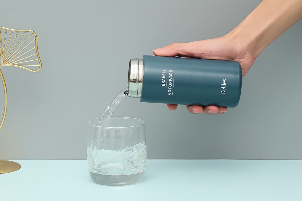 Bình giữ nhiệt Inox 320 ml Delites CF7472 Màu Xanh Đậm