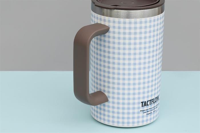 Ly giữ nhiệt Inox 700 ml Tactflow TFB206MONOCHK Màu Trắng - Xanh