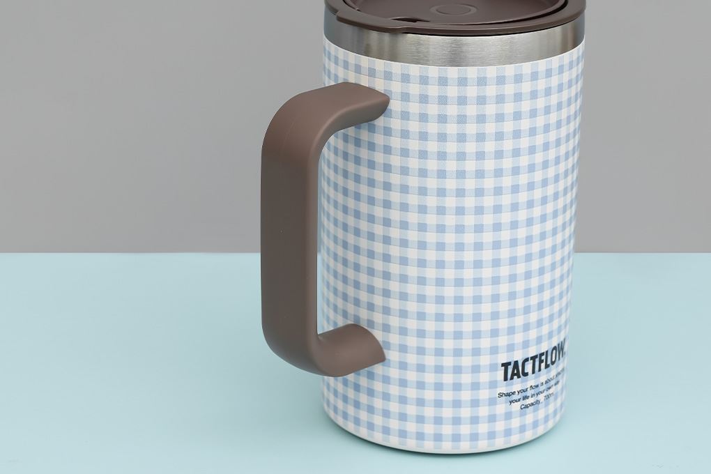 Ly giữ nhiệt Inox 700 ml Tactflow TFB206MONOCHK Màu Trắng - Xanh