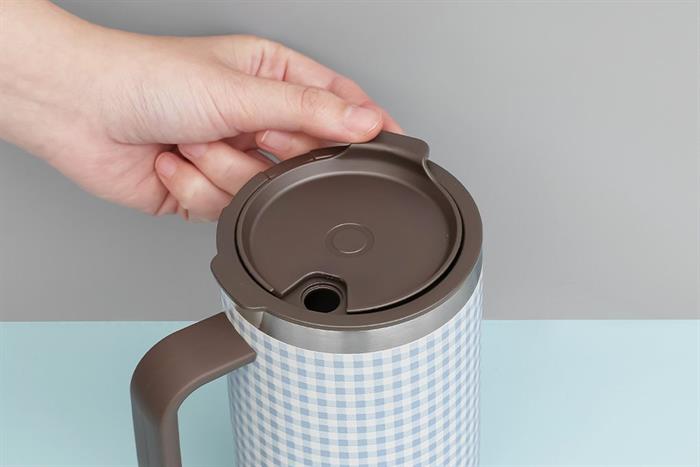 Ly giữ nhiệt Inox 700 ml Tactflow TFB206MONOCHK Màu Trắng - Xanh
