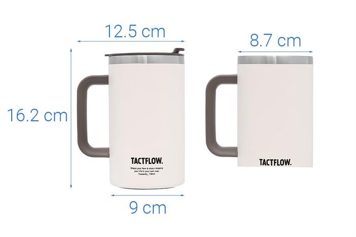 Ly giữ nhiệt Inox 700 ml Tactflow TFB201WHITE Màu Trắng