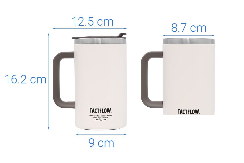 Ly giữ nhiệt Inox 700 ml Tactflow TFB201WHITE Màu Trắng