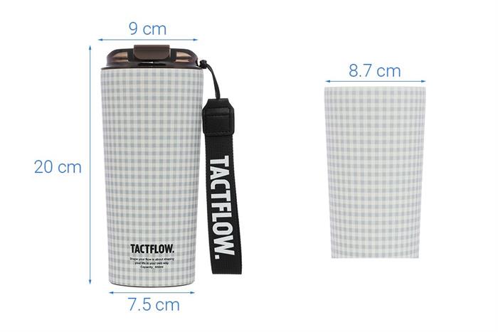 Ly giữ nhiệt Inox 650 ml Tactflow TFB507MONOCHK Màu Trắng