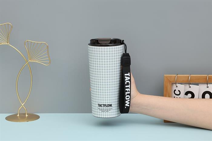 Ly giữ nhiệt Inox 650 ml Tactflow TFB507MONOCHK Màu Trắng