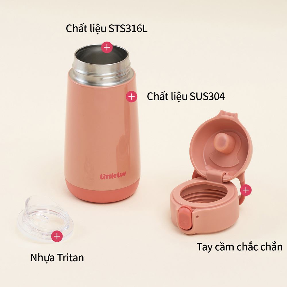 Bình giữ nhiệt inox 380 ml LocknLock LHC918PIK Màu Hồng
