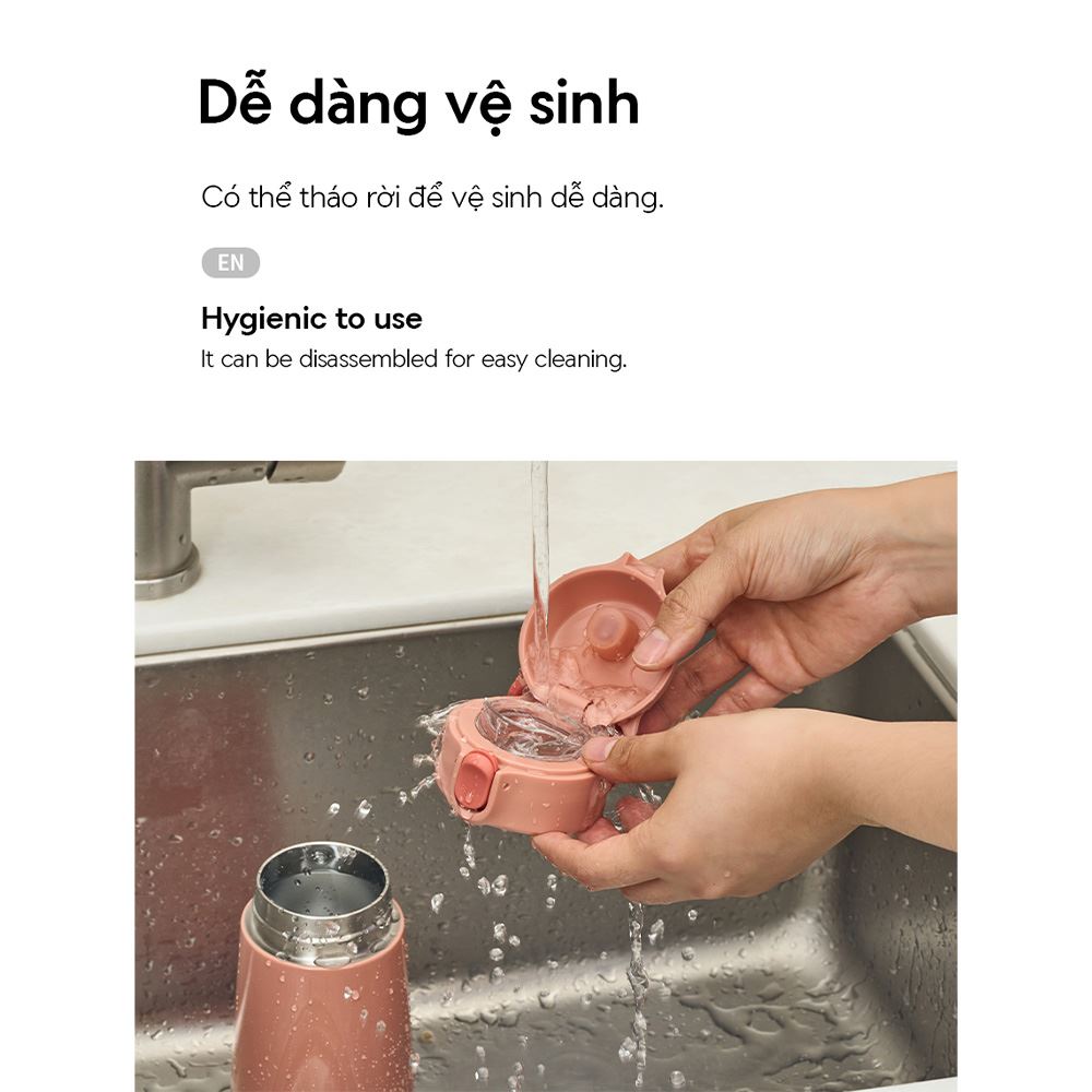Bình giữ nhiệt inox 380 ml LocknLock LHC918GRN Màu Xanh lá