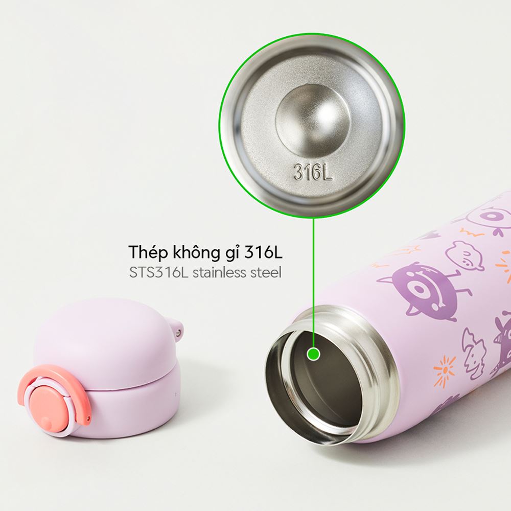 Bình giữ nhiệt inox 510 ml LocknLock LHC3388VOL Màu Tím