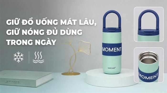 Bình giữ nhiệt inox 550 ml Lock&Lock LHC4436MIT Màu Xanh Bạc Hà