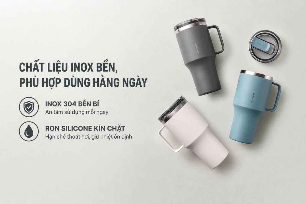 Bình giữ nhiệt Inox 820 ml Lock&Lock LHC4326BLU Màu Xanh Dương