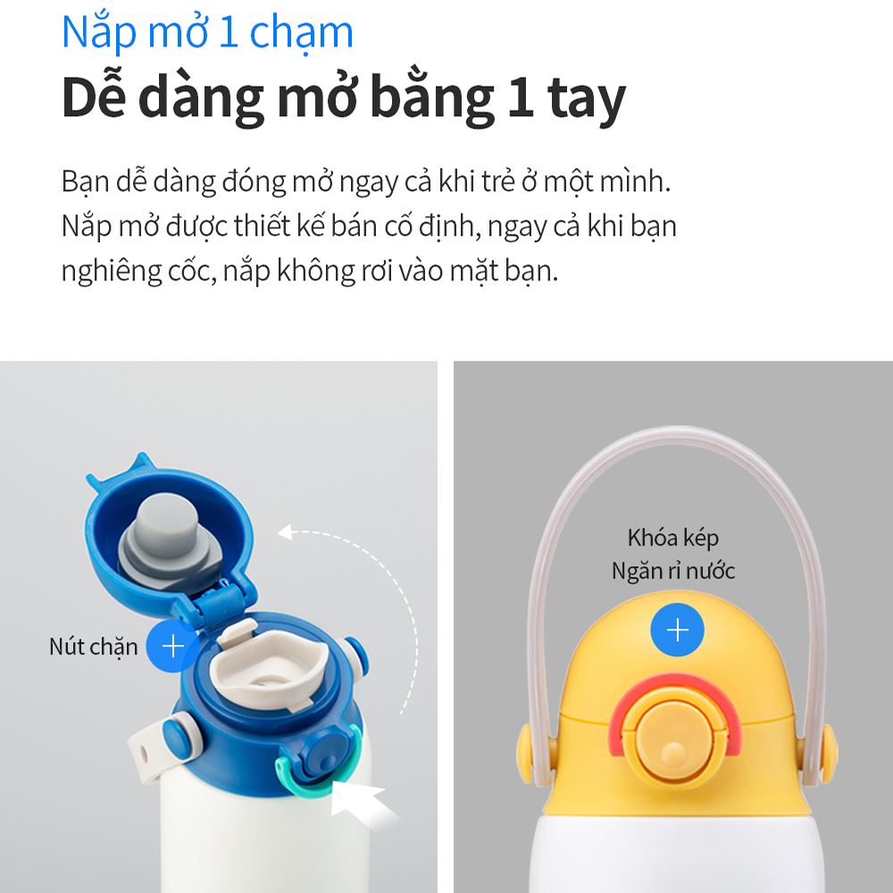 Bình giữ nhiệt Inox 350 ml Lock&Lock LHC3283YEL Màu Vàng nhạt