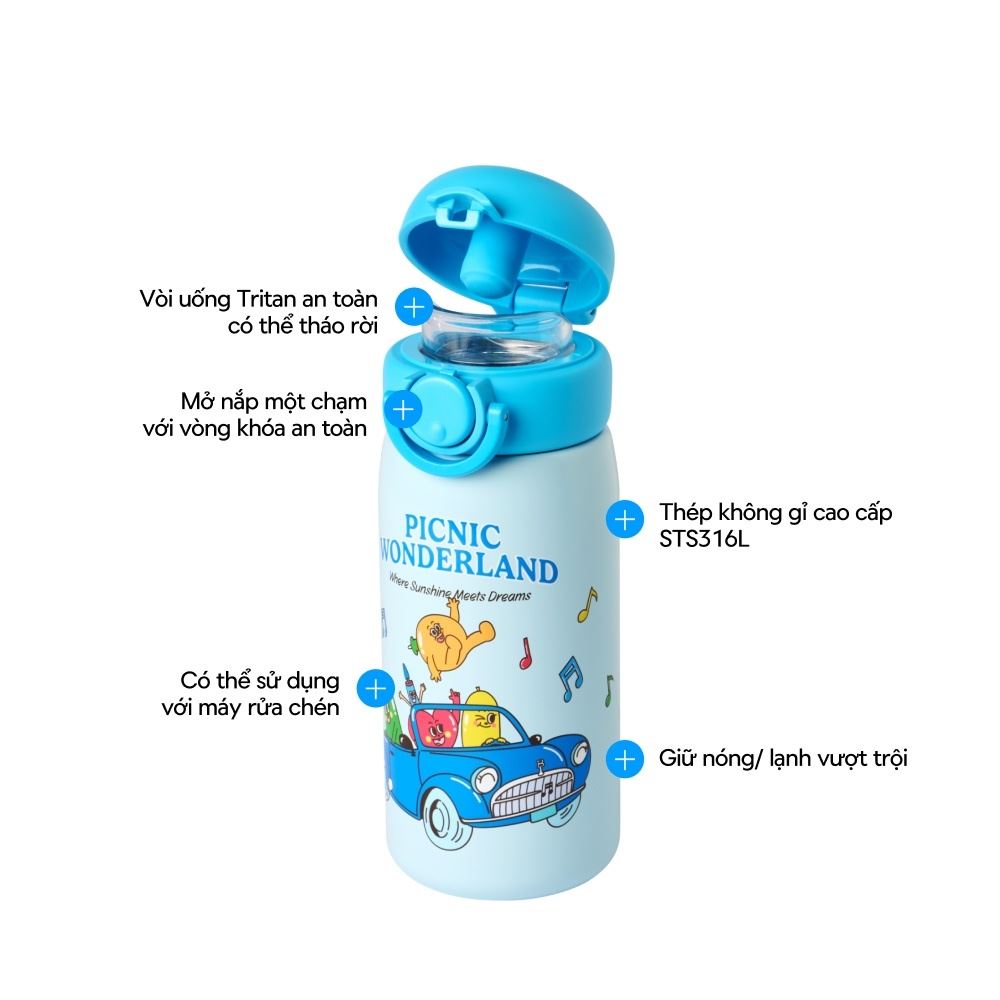 Bình giữ nhiệt Inox 380 ml Lock&Lock LHC3384BLU_BF Màu Xanh Nước Biển