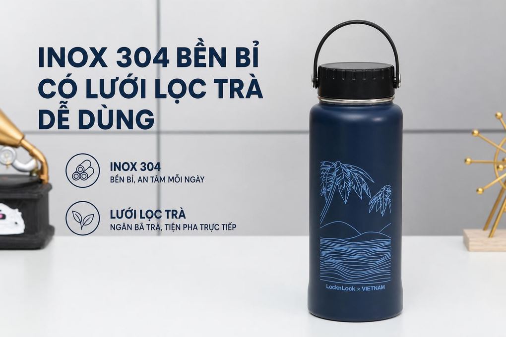 Bình giữ nhiệt Inox 897ml LocknLock LHC4160NVY Màu Xanh Navy