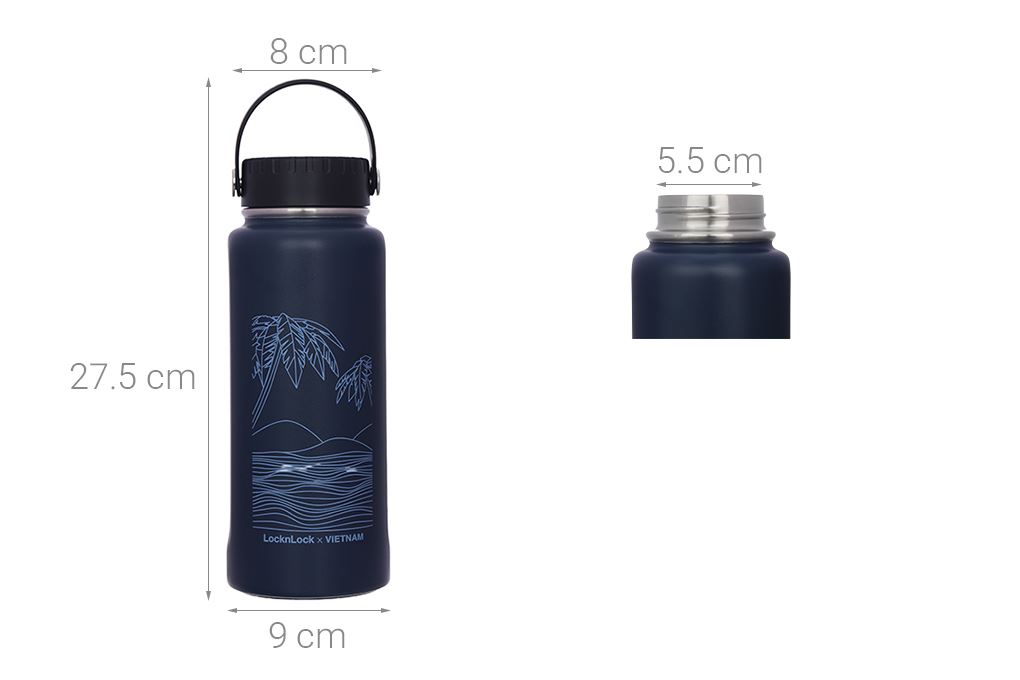 Bình giữ nhiệt Inox 897ml LocknLock LHC4160NVY Màu Xanh Navy