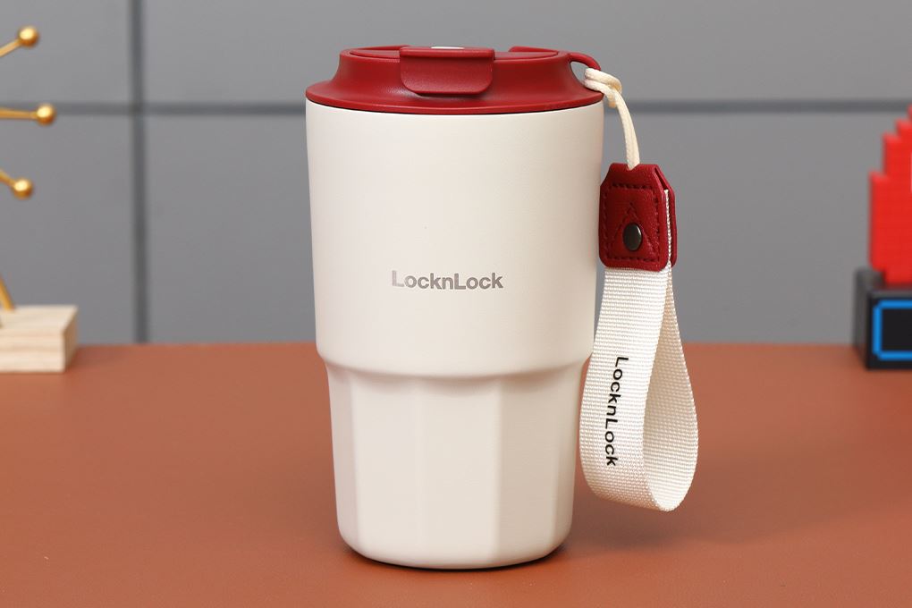 Bình giữ nhiệt 450 ml LocknLock Vacuum Coffee Tumbler LHC4340RED Màu đỏ