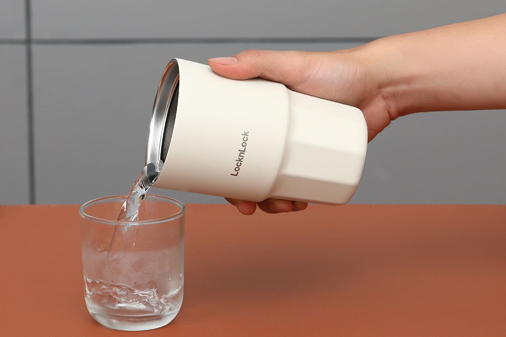 Bình giữ nhiệt 450 ml LocknLock Vacuum Coffee Tumbler LHC4340RED Màu đỏ