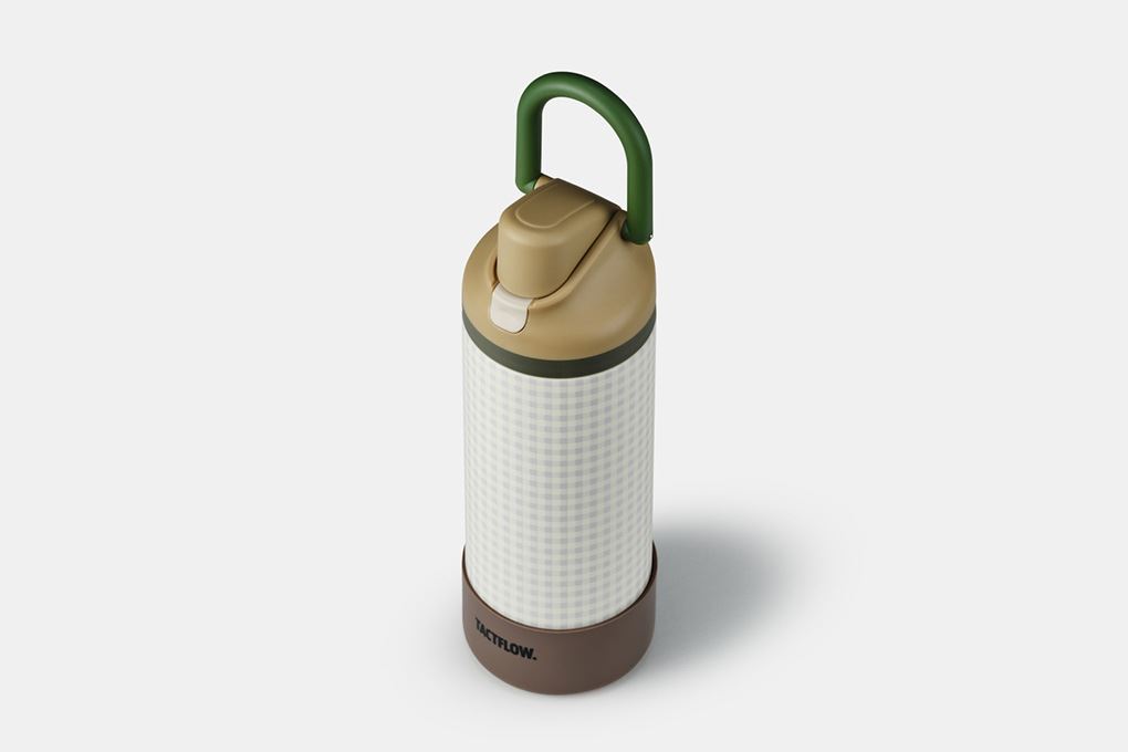 Bình nước giữ nhiệt inox 730 ml TACTFLOW TFB110MONOCHK Màu Đen/Trắng