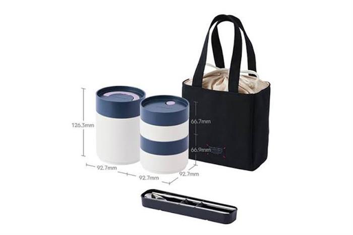 Bộ 3 hộp cơm giữ nhiệt inox 480 -310 - 230 ml LocknLock All-Fit Lunch Box LHC8014IVY Màu Kem