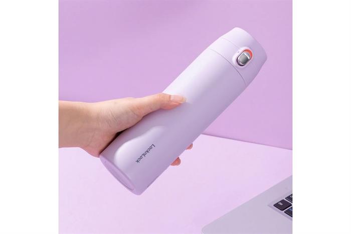 Bình giữ nhiệt Inox 500 ml Featherlight One-Touch Tumbler Lock&Lock LHC3257LVOL Màu Tím nhạt