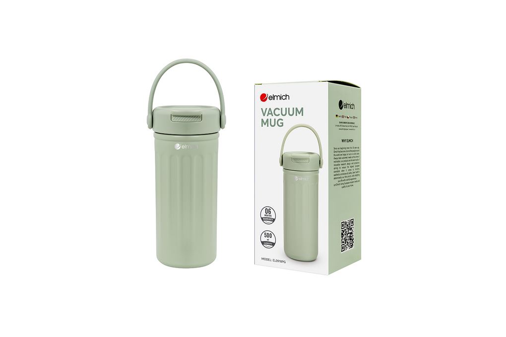 Bình giữ nhiệt Inox 500 ml Elmich EL0918PG Màu Xanh lá