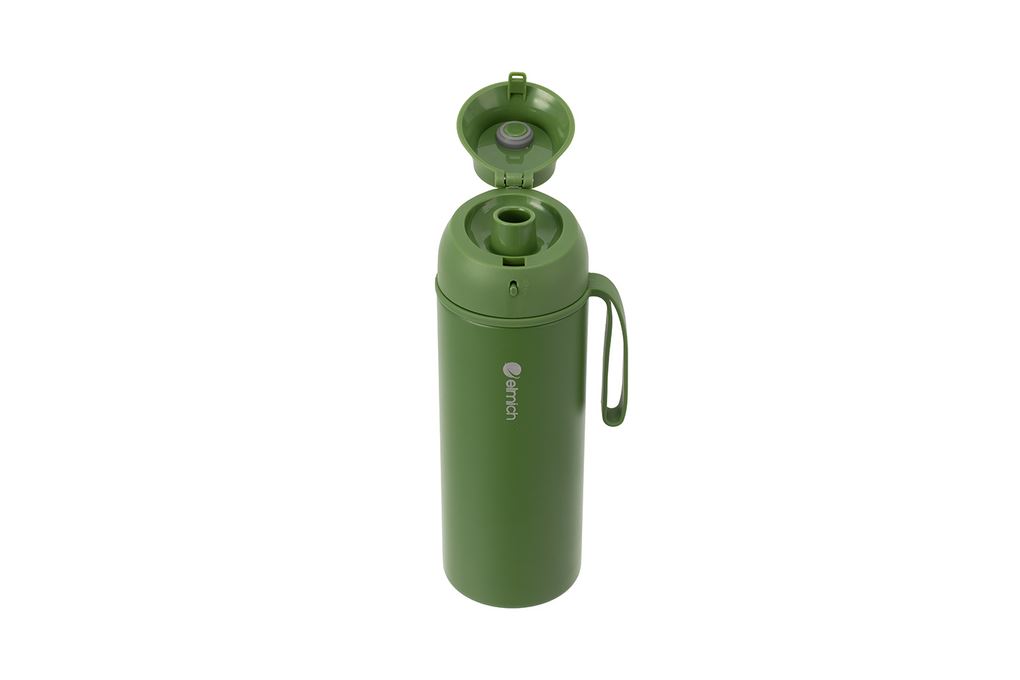 Bình giữ nhiệt Inox 650 ml Elmich EL8307OV Màu Xanh Oliu