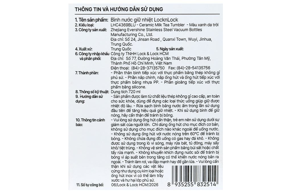 Ly giữ nhiệt Inox 720 ml Lock&Lock LHC4369MITG - 8