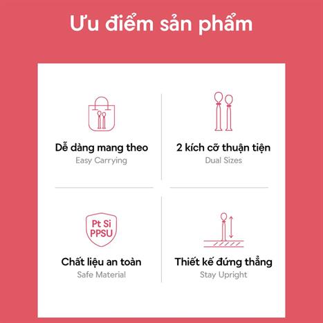 Bộ thìa trẻ em 2 món nhựa PPSU+Silicone LocknLock LBB302IVY