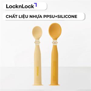 Bộ dĩa trẻ em 2 món nhựa PPSU+Silicone LocknLock LBB302YEL