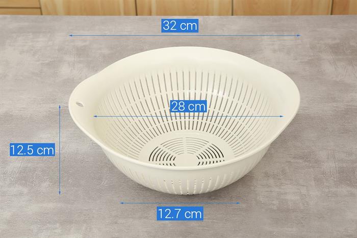 Bộ thau rổ nhựa 30 cm Inochi Yoko HIN.TRBO.0030 Màu Màu be