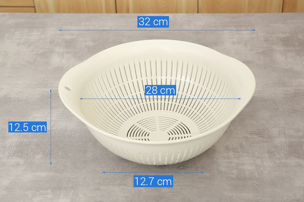 Bộ thau rổ nhựa 30 cm Inochi Yoko HIN.TRBO.0030 Màu Màu be