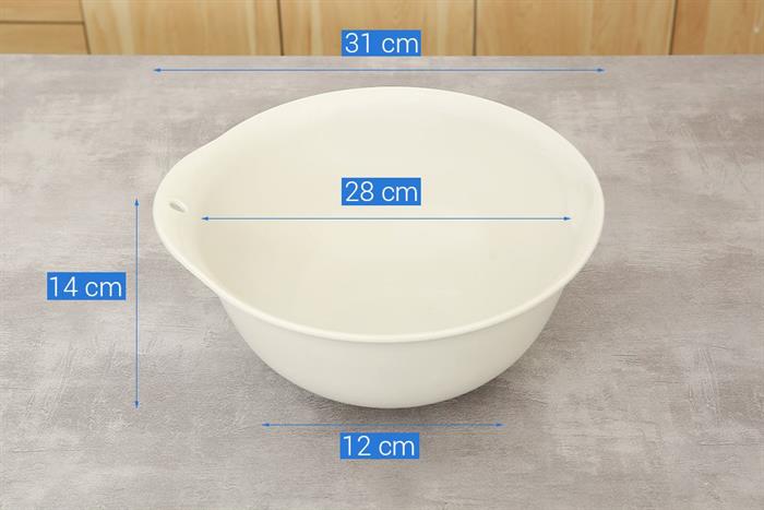 Bộ thau rổ nhựa 30 cm Inochi Yoko HIN.TRBO.0030 Màu Màu be