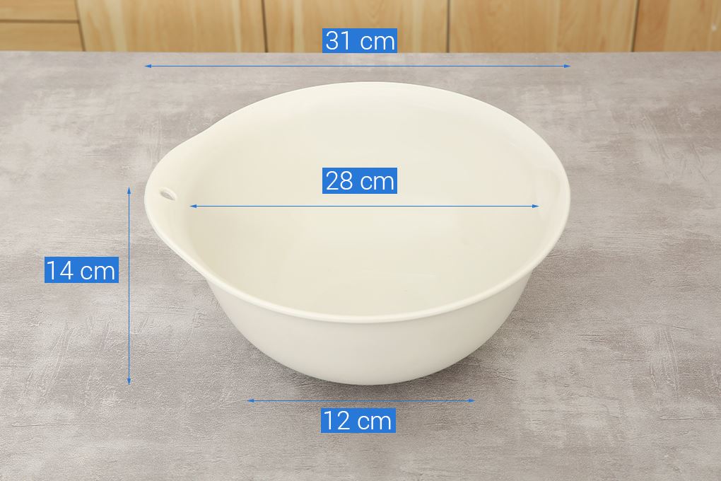 Bộ thau rổ nhựa 30 cm Inochi Yoko HIN.TRBO.0030 Màu Màu be