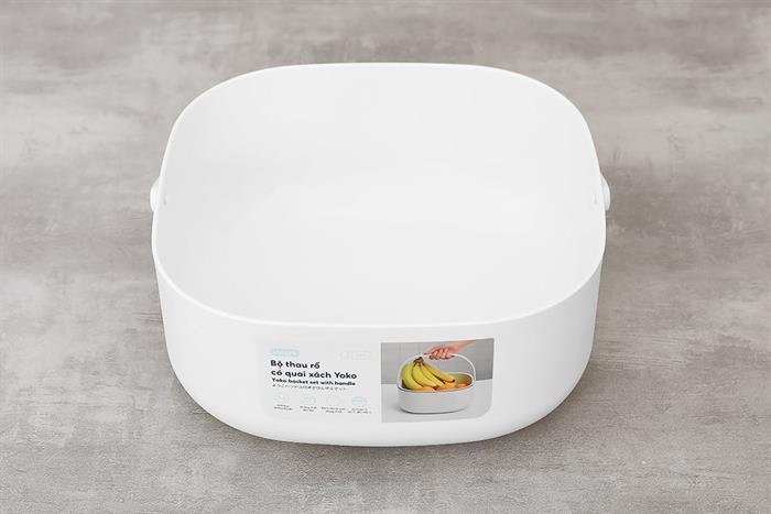 Bộ thau rổ nhựa 27 cm Inochi Yoko HIN.TRCQ.0027 Màu Xanh