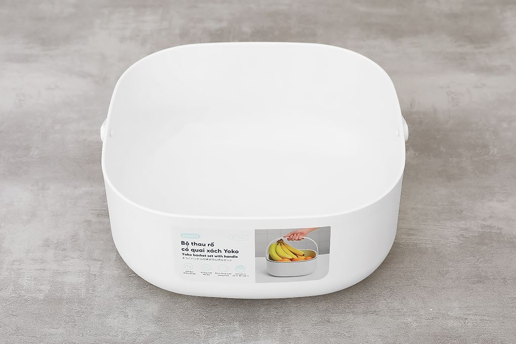 Bộ thau rổ nhựa 27 cm Inochi Yoko HIN.TRCQ.0027 Màu Xanh