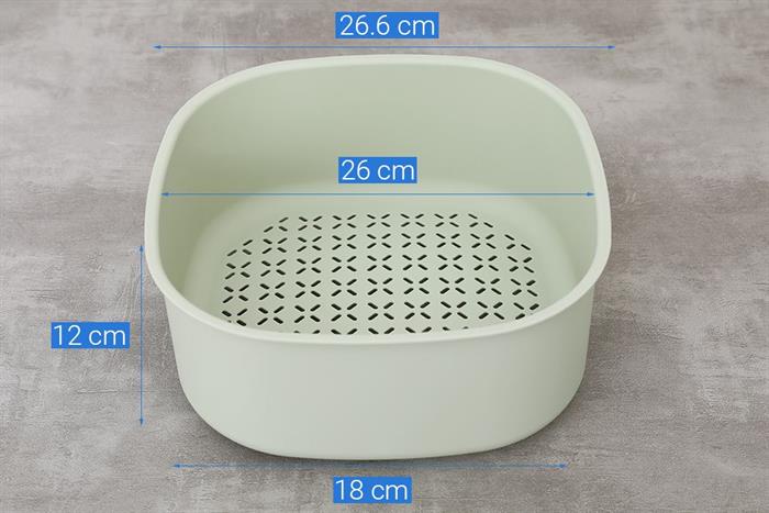 Bộ thau rổ nhựa 27 cm Inochi Yoko HIN.TRCQ.0027 Màu Xanh