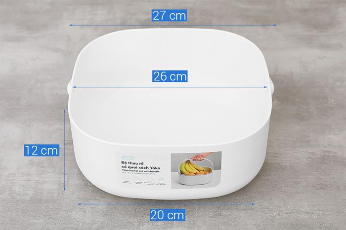 Bộ thau rổ nhựa 27 cm Inochi Yoko HIN.TRCQ.0027 Màu Xanh