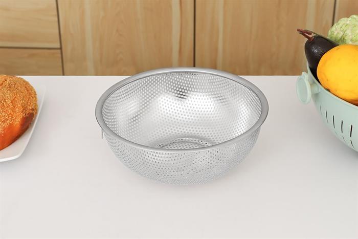 Rổ inox 22 cm Sunhouse Healthy KS-BA250I Màu Inox