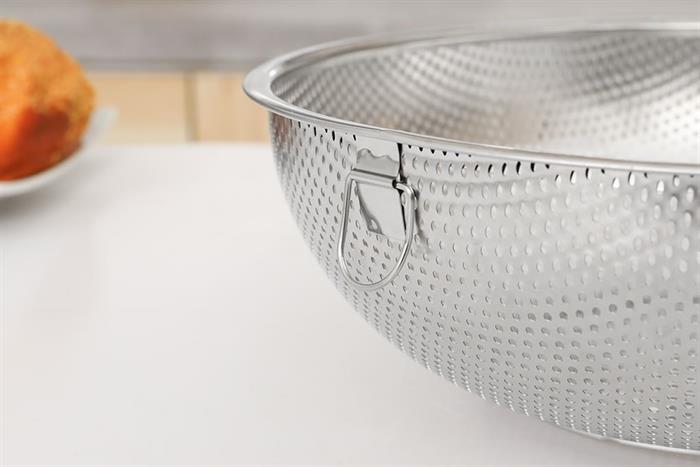 Rổ inox 28 cm Sunhouse Healthy KS-BA280I Màu Inox