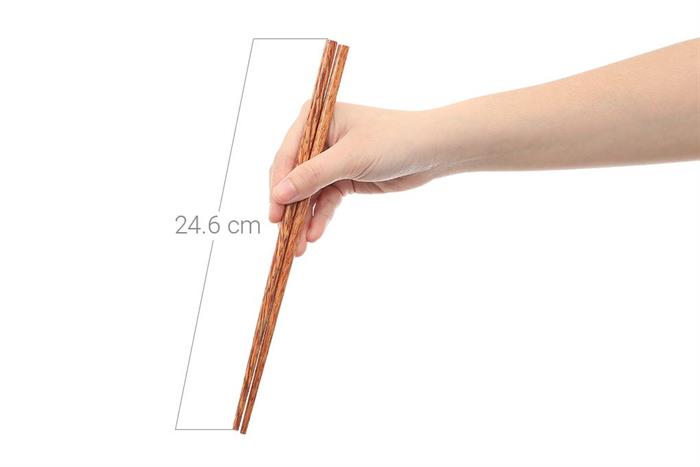 Bộ 10 đôi đũa gỗ dừa vuông Trường Sơn Màu Nâu nhạt