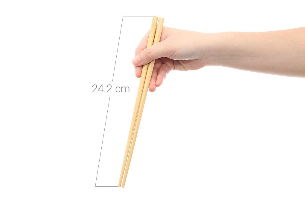 Bộ 10 đôi đũa gỗ lát hoa Trường Sơn Màu Nâu nhạt