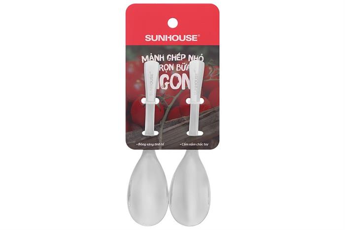 Bộ 2 muỗng cơm inox 16.5 cm Sunhouse KS-S2PO165I Màu Inox