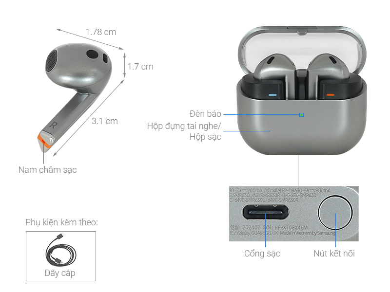 Tai nghe TWS Samsung Galaxy Buds3 R530N