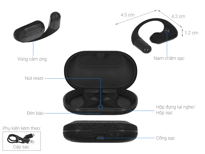 Tai nghe Bluetooth Open-Ear True Wireless Soundpeats Hearfit