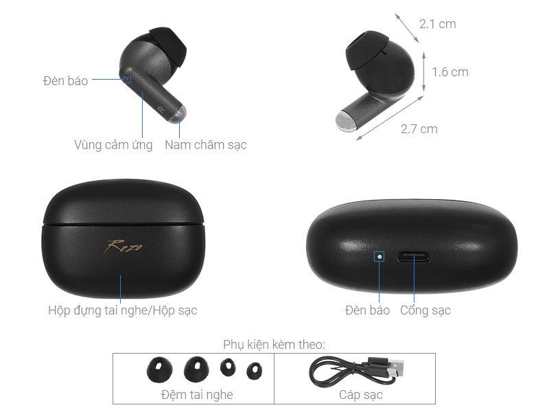 Tai nghe Bluetooth True Wireless Rezo K50