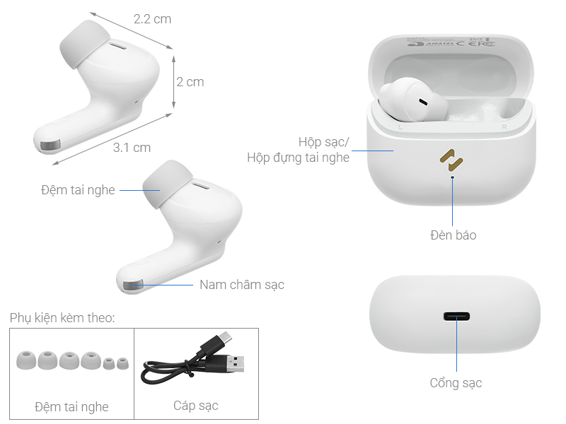 Tai nghe Bluetooth True Wireless Havit TW982 Life 01T