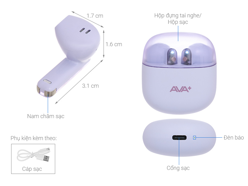 Tai nghe Bluetooth True Wireless AVA+ Go P310