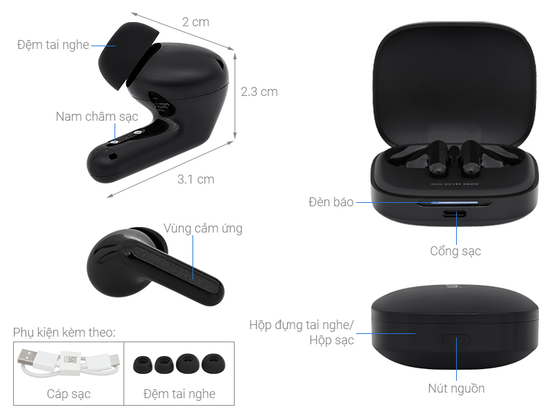 Tai nghe Bluetooth True Wireless Xiaomi Redmi Buds 6