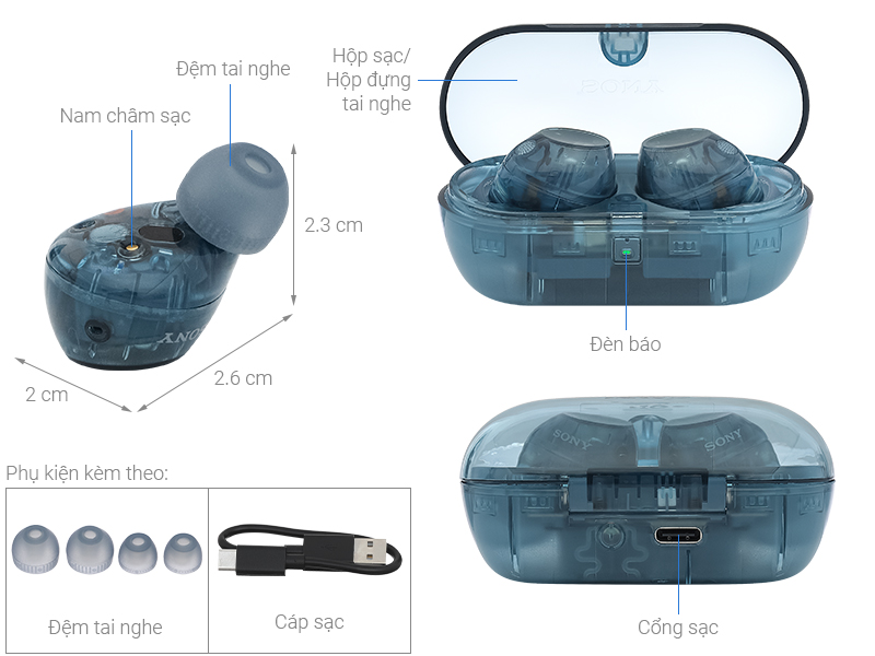 Tai nghe Bluetooth True Wireless Sony WF-C710N